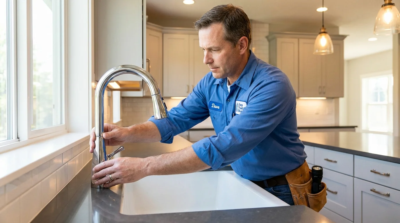 Kitchen faucet installation by Johns Plumbing LLC in Grayville